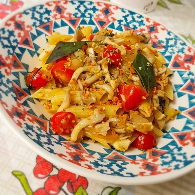 Recipe of Penne with Shimeji on the DeliRec recipe website