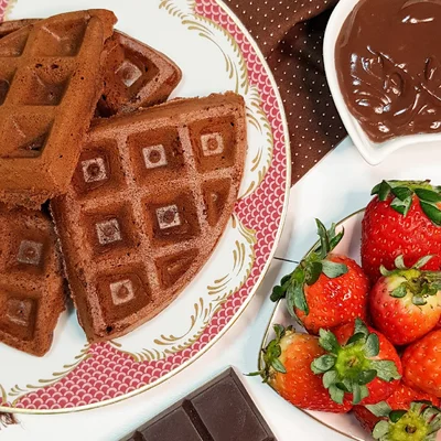 Recipe of chocolate waffles on the DeliRec recipe website