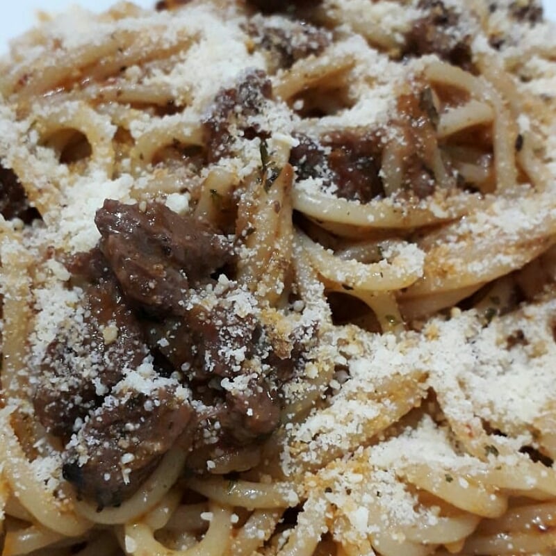 Photo of the Macaroni with pieces of meat – recipe of Macaroni with pieces of meat on DeliRec