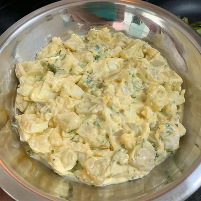 Recipe of Potato salad with eggs on the DeliRec recipe website