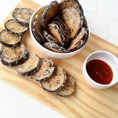 Recipe of Breaded eggplant baked in the oven. on the DeliRec recipe website