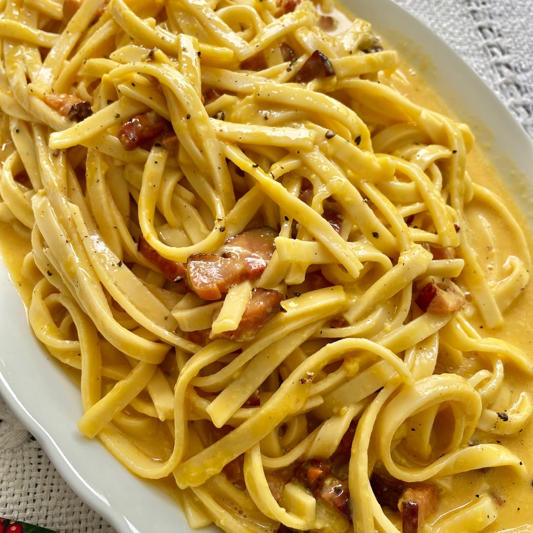 Photo of the Fettuccine with carbonara – recipe of Fettuccine with carbonara on DeliRec