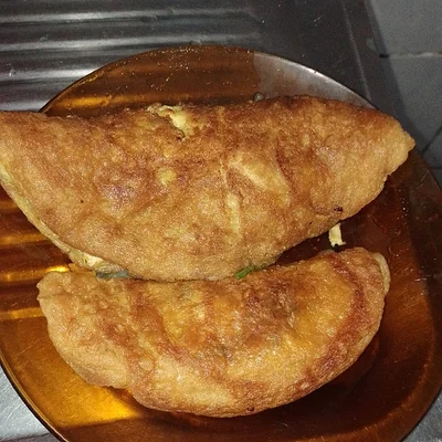 Receita de Omelete de frango com batata no site de receitas DeliRec