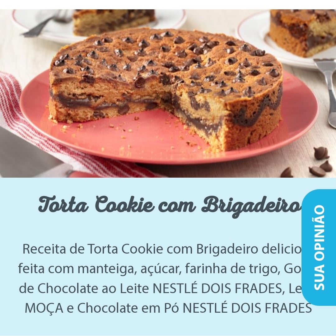 Foto da Torta cookie com brigadeiro - receita de Torta cookie com brigadeiro no DeliRec