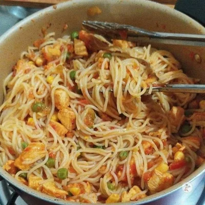 Recipe of pasta with sauce on the DeliRec recipe website