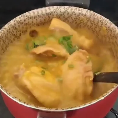 Recipe of chicken porridge on the DeliRec recipe website