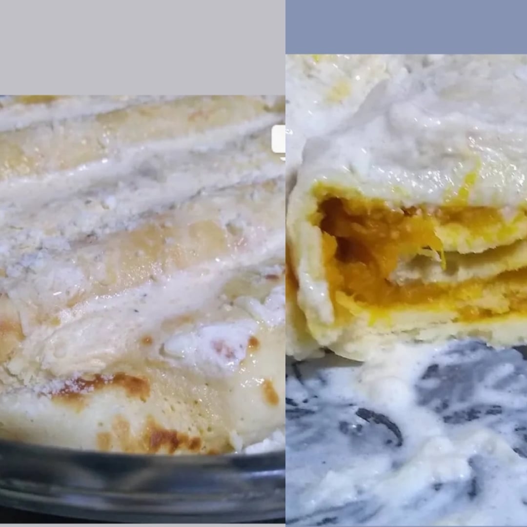 Foto da Panqueca de milho com purê de abóbora  - receita de Panqueca de milho com purê de abóbora  no DeliRec
