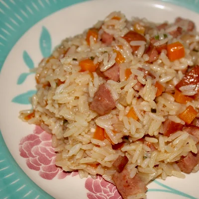Recipe of Rice with easy sausage on the DeliRec recipe website