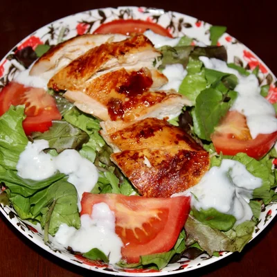 Recipe of Salad with roasted chicken on the DeliRec recipe website