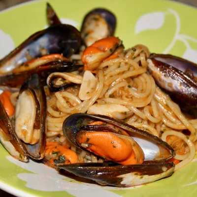 Recipe of spaghetti with clams on the DeliRec recipe website