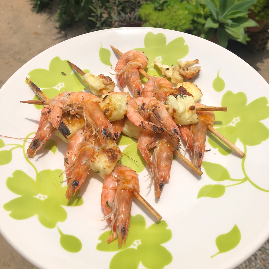 Photo of the Shrimp skewer with cheese 🦐🧀 – recipe of Shrimp skewer with cheese 🦐🧀 on DeliRec