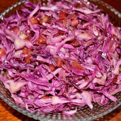 Recipe of Red cabbage with bacon and honey on the DeliRec recipe website