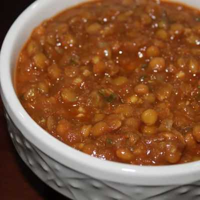 Recipe of curried lentils on the DeliRec recipe website