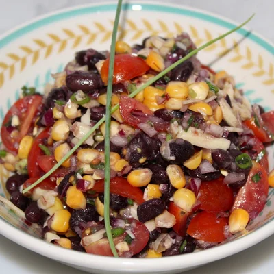 Recipe of black bean salad on the DeliRec recipe website