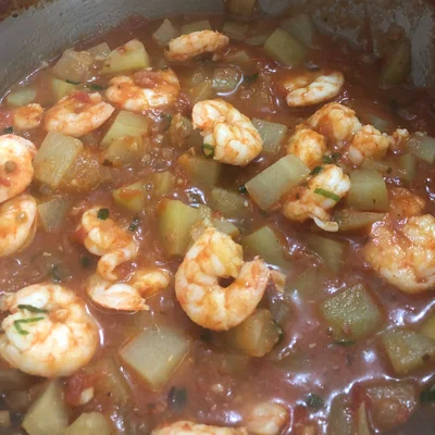 Recipe of Shrimp stew with chayote on the DeliRec recipe website