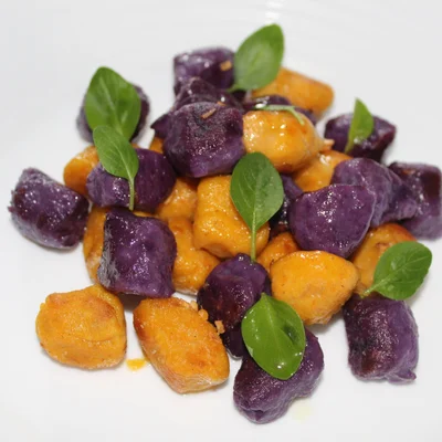 Recipe of Colorful sweet potato gnocchi on the DeliRec recipe website