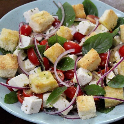 Recipe of Panzanella (bread salad) on the DeliRec recipe website