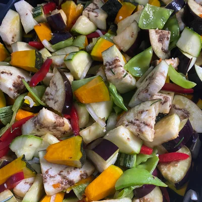 Recipe of Mixed roasted vegetables on the DeliRec recipe website
