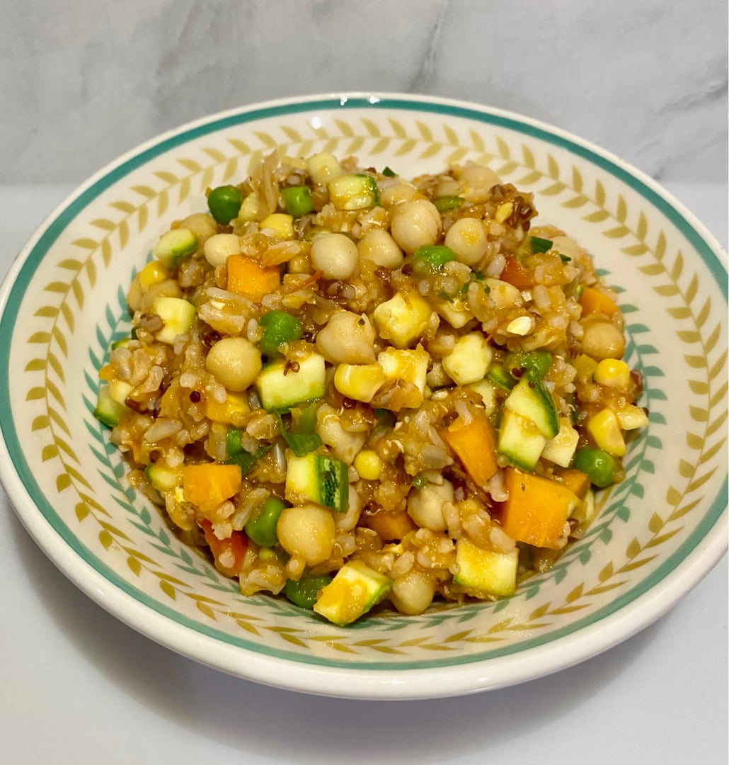 Photo of the Colored multigrain rice with chickpeas – recipe of Colored multigrain rice with chickpeas on DeliRec