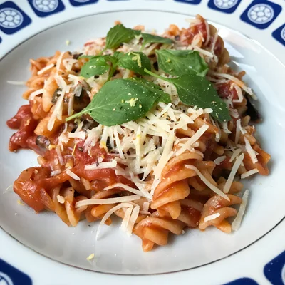 Recipe of Putanesca pasta cooked in its own sauce on the DeliRec recipe website