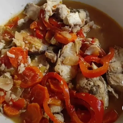 Recipe of fish with peppers on the DeliRec recipe website