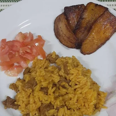 Recipe of Rice with meat and pequi on the DeliRec recipe website