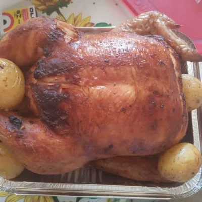 Recipe of Roast chicken with potatoes on the DeliRec recipe website