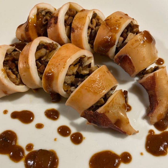 Photo of the Squid stuffed with shitake and chorizo – recipe of Squid stuffed with shitake and chorizo on DeliRec