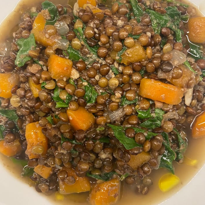 Photo of the French Lentils with Carrots and Spinach – recipe of French Lentils with Carrots and Spinach on DeliRec