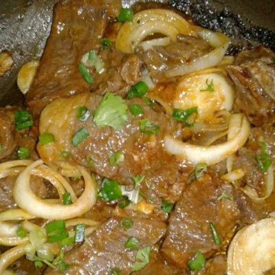 Recipe of Spicy Beef Steak on the DeliRec recipe website