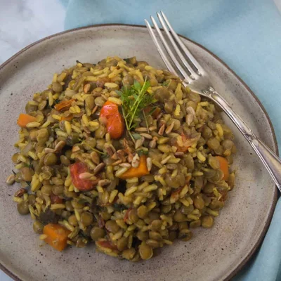 Recipe of LENTIL WITH RICE AND VEGETABLES IN 1 POT ONLY on the DeliRec recipe website