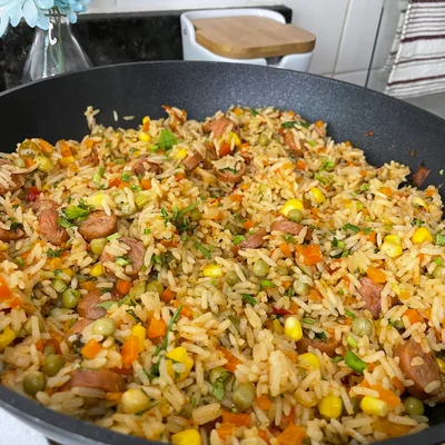 Recipe of Rice with Smoked Sausage on the DeliRec recipe website