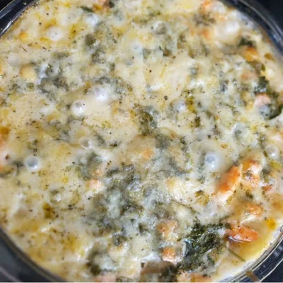 Recipe of Pasta with shrimp and cheese sauce on the DeliRec recipe website