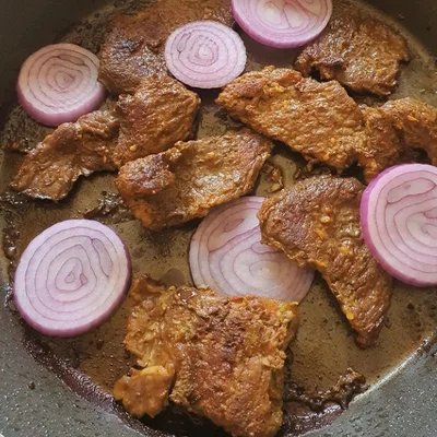 Recipe of onion meat on the DeliRec recipe website