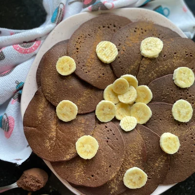 Recipe of banana protein pancake on the DeliRec recipe website