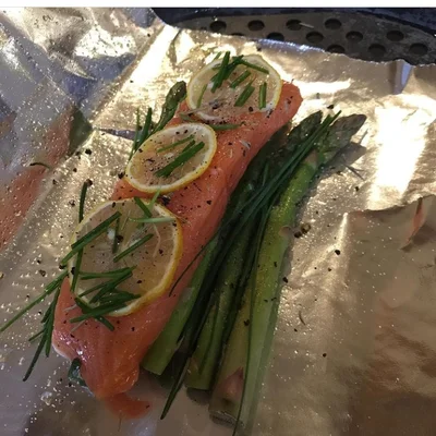 Recipe of Salmon roll with asparagus on the DeliRec recipe website