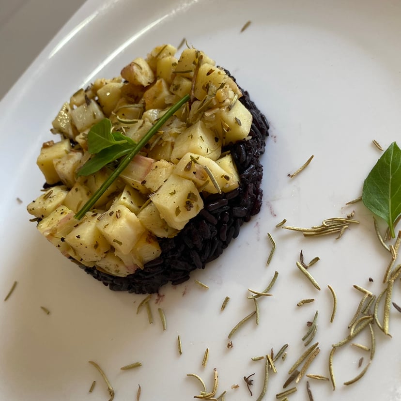 Photo of the Black rice with pupunha MasterChef Fogaça recipe – recipe of Black rice with pupunha MasterChef Fogaça recipe on DeliRec