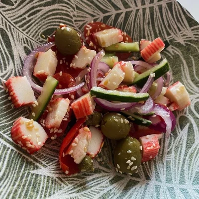 Recipe of Kani Kama Salad on the DeliRec recipe website