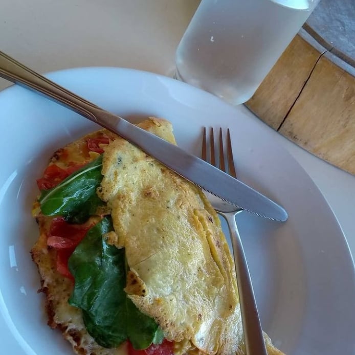 Photo of the Chicken crepioca with tomato and arugula – recipe of Chicken crepioca with tomato and arugula on DeliRec