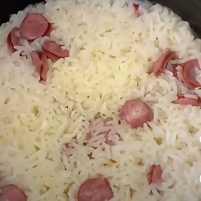 Recipe of Rice in the pressure cooker with pepperoni on the DeliRec recipe website