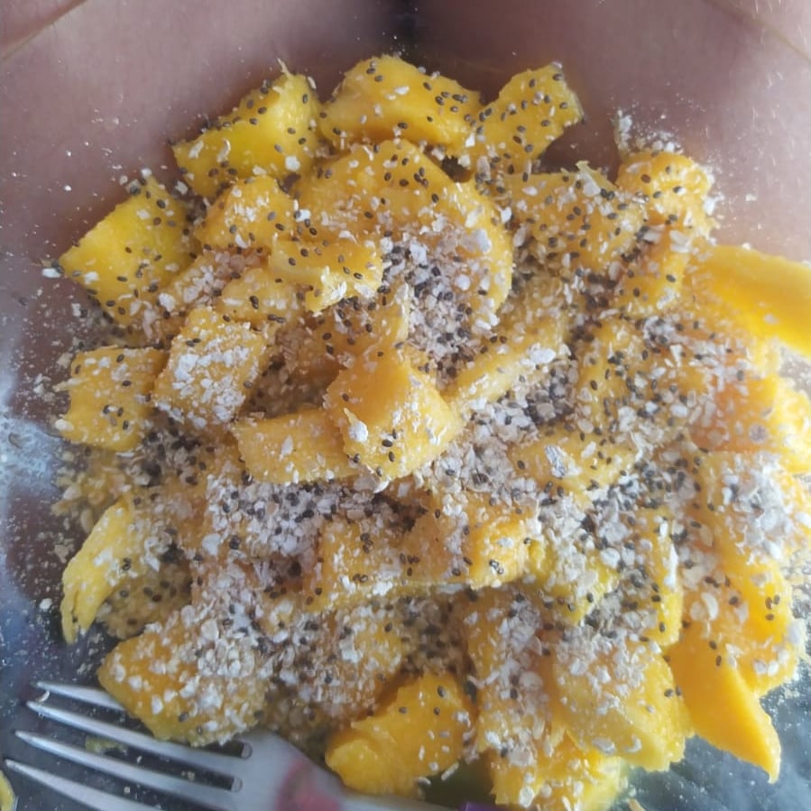 Photo of the mango with oat – recipe of mango with oat on DeliRec