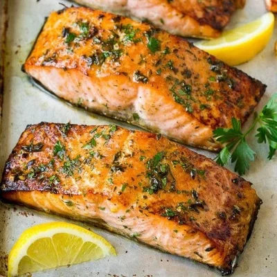 Recipe of Easy Baked Salmon Fillet on the DeliRec recipe website