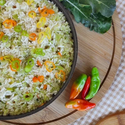 Recipe of Rice with broccoli stalks 🥦 on the DeliRec recipe website