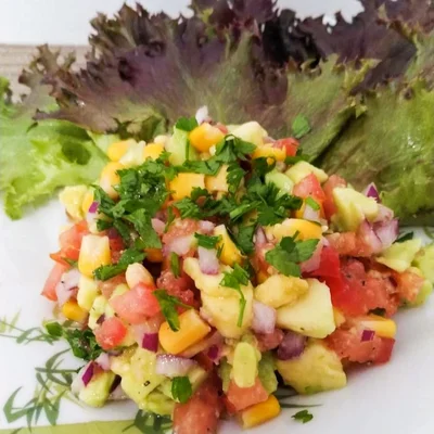 Recipe of perfect guacamole salad on the DeliRec recipe website