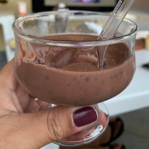 Chocolate “pudding” in a bowl
