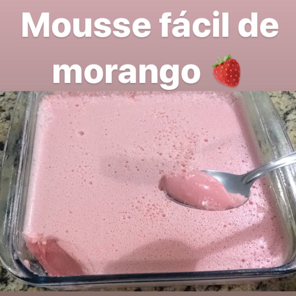 Foto da Mousse fácil de morango - receita de Mousse fácil de morango no DeliRec