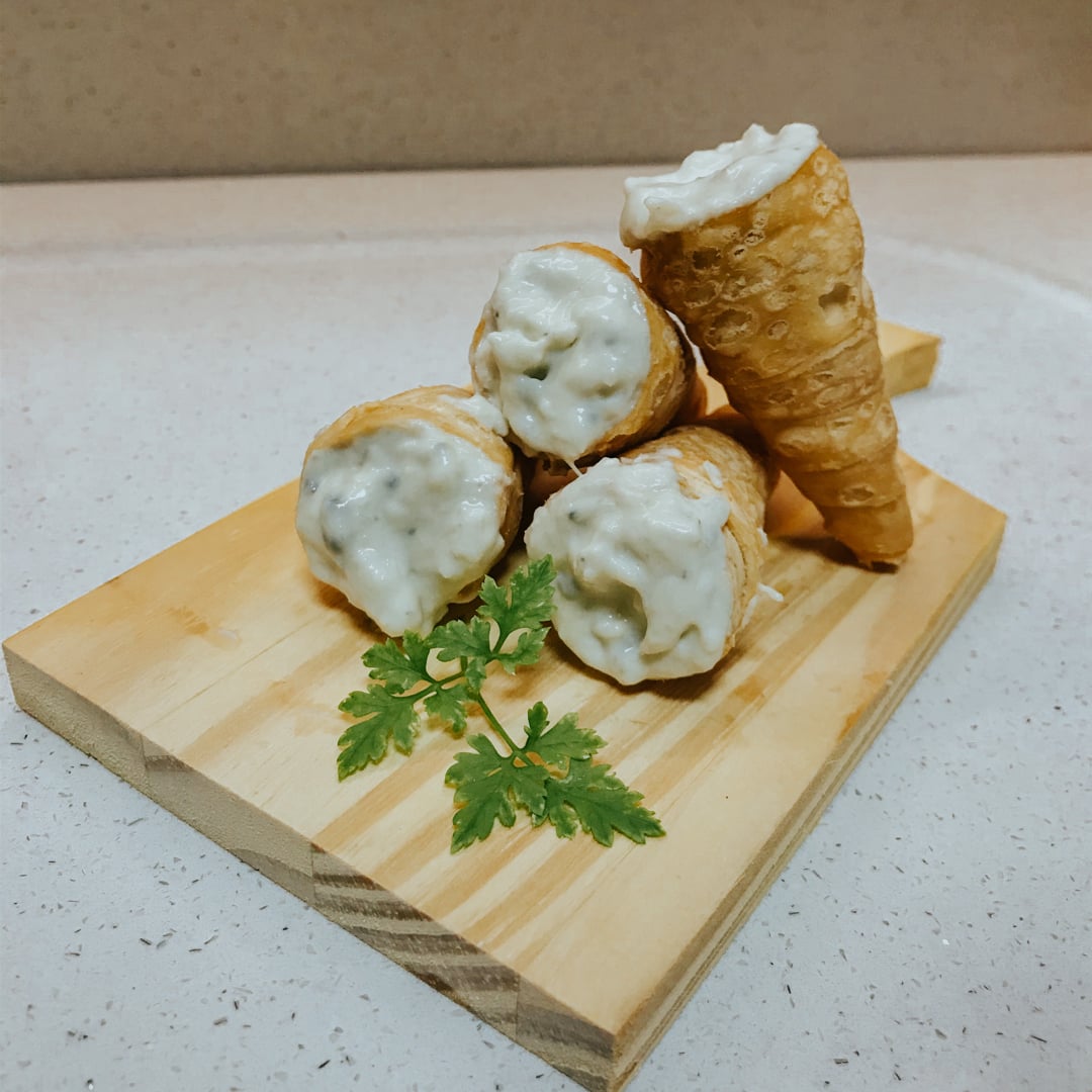 Photo of the Gorgonzola and heart of palm straw – recipe of Gorgonzola and heart of palm straw on DeliRec