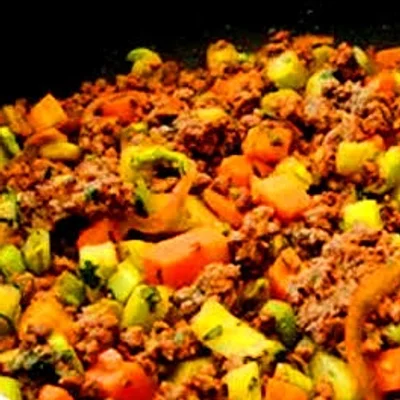 Recipe of Ground meat with vegetables on the DeliRec recipe website