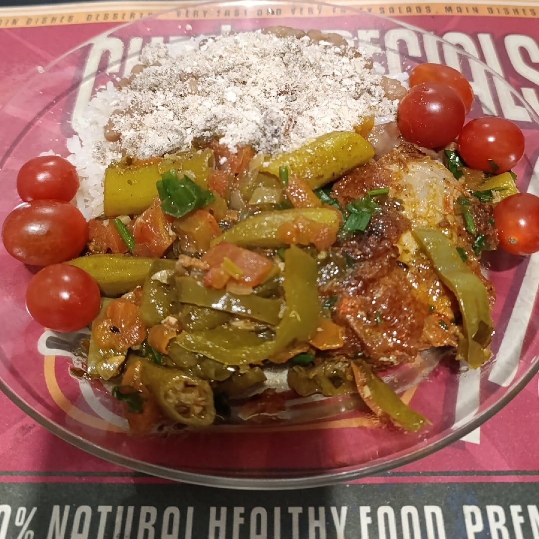 Foto aus dem Huhn mit Okra - Huhn mit Okra Rezept auf DeliRec