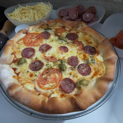 Recipe of pizza dough on the DeliRec recipe website